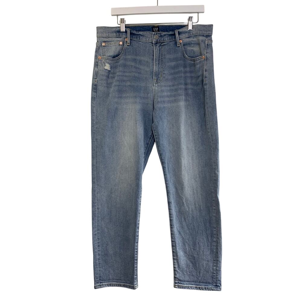 Gap Denim Womens Girlfriend Jeans Size 32 Light Indigo High Rise Betty Blue